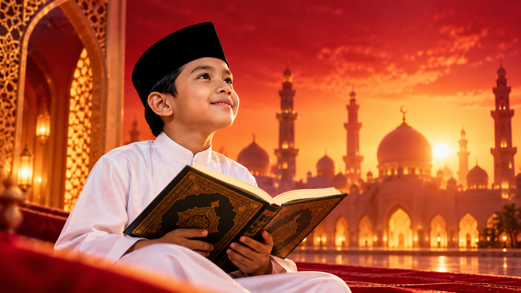 Santri membaca Al-Qur'an